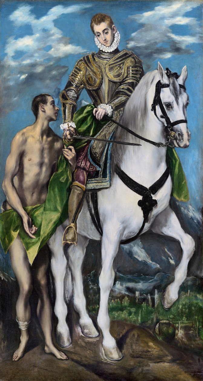 St. Martin og tiggeren, 1597-99 av El Greco