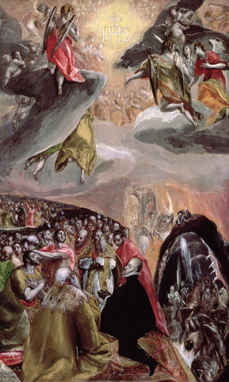 Tilbedelsen av Jesu navn, ca. 1578 (olje og tempera på tre) av El Greco