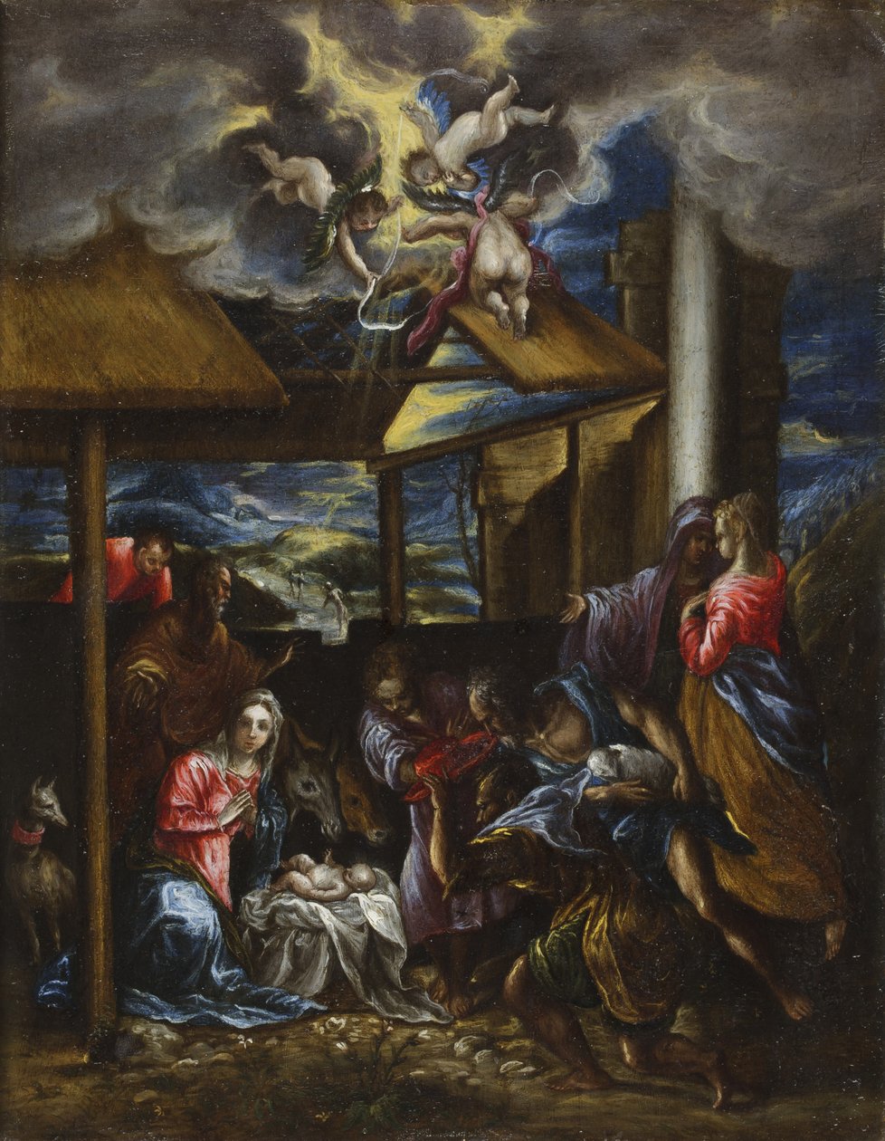 Hyrdenes tilbedelse, ca. 1576-77 av El Greco