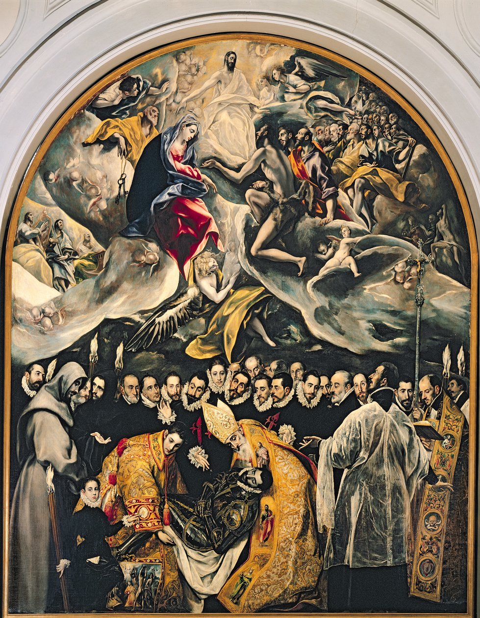 Begravelsen av grev Orgaz, fra en legende fra 1323, 1586-88 av El Greco