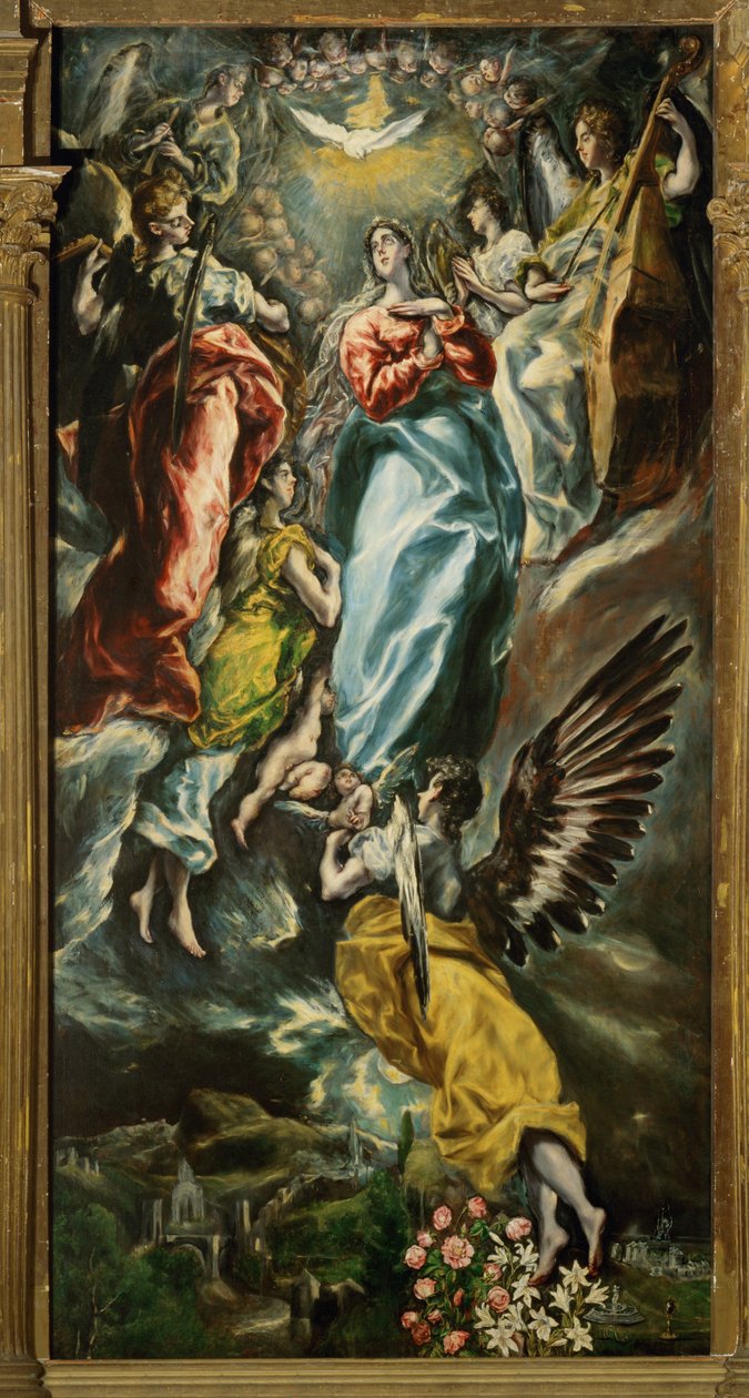 Marias himmelfart (maleri på lerret) av El (1541-1614) Greco
