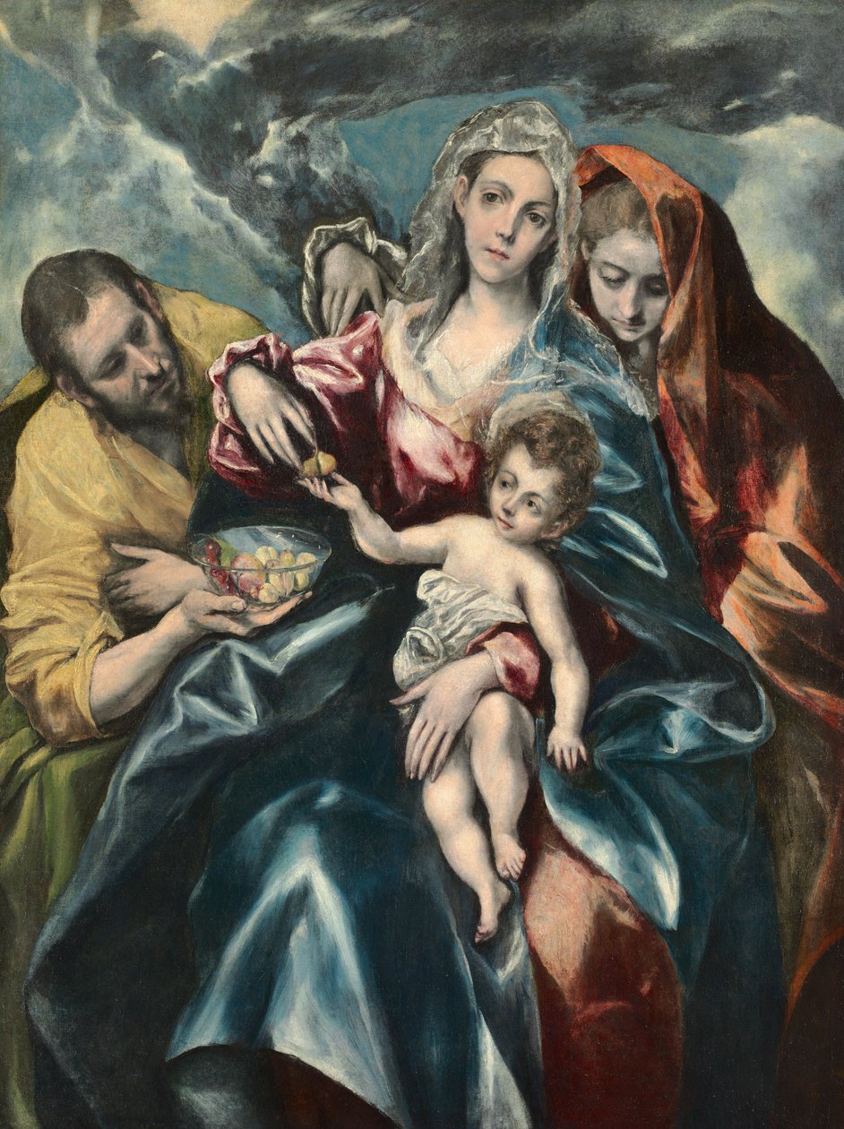 Den hellige familie med Maria Magdalena, ca. 1590-95 (olje på lerret) av El Greco