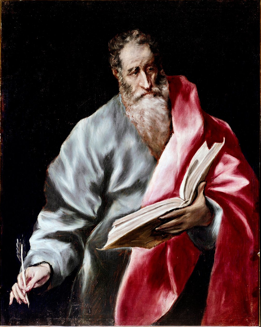Apostolat ved katedralen i Toledo: "" Saint Matthew"" Maleri av Domenikos Theotokopoulos dit El Greco (1541-1614) 1602-1605 Søn. 100x76 cm Toledo, katedralen av El Greco