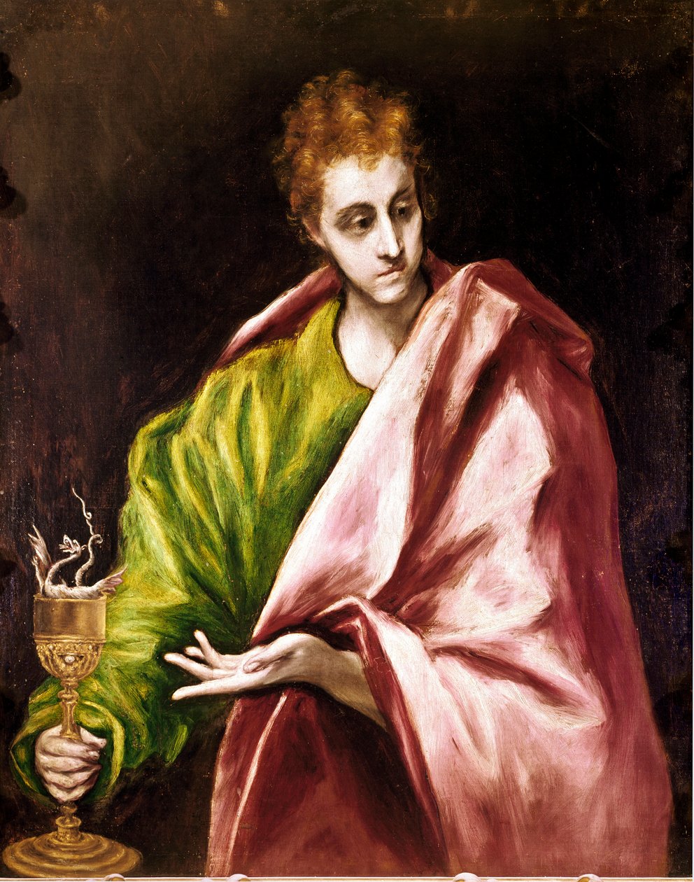 Apostolat ved katedralen i Toledo: Apoteren Saint John the Evangelist. Maleri av Domenikos Theotokopoulos dit El Greco (1540-1614) av El Greco