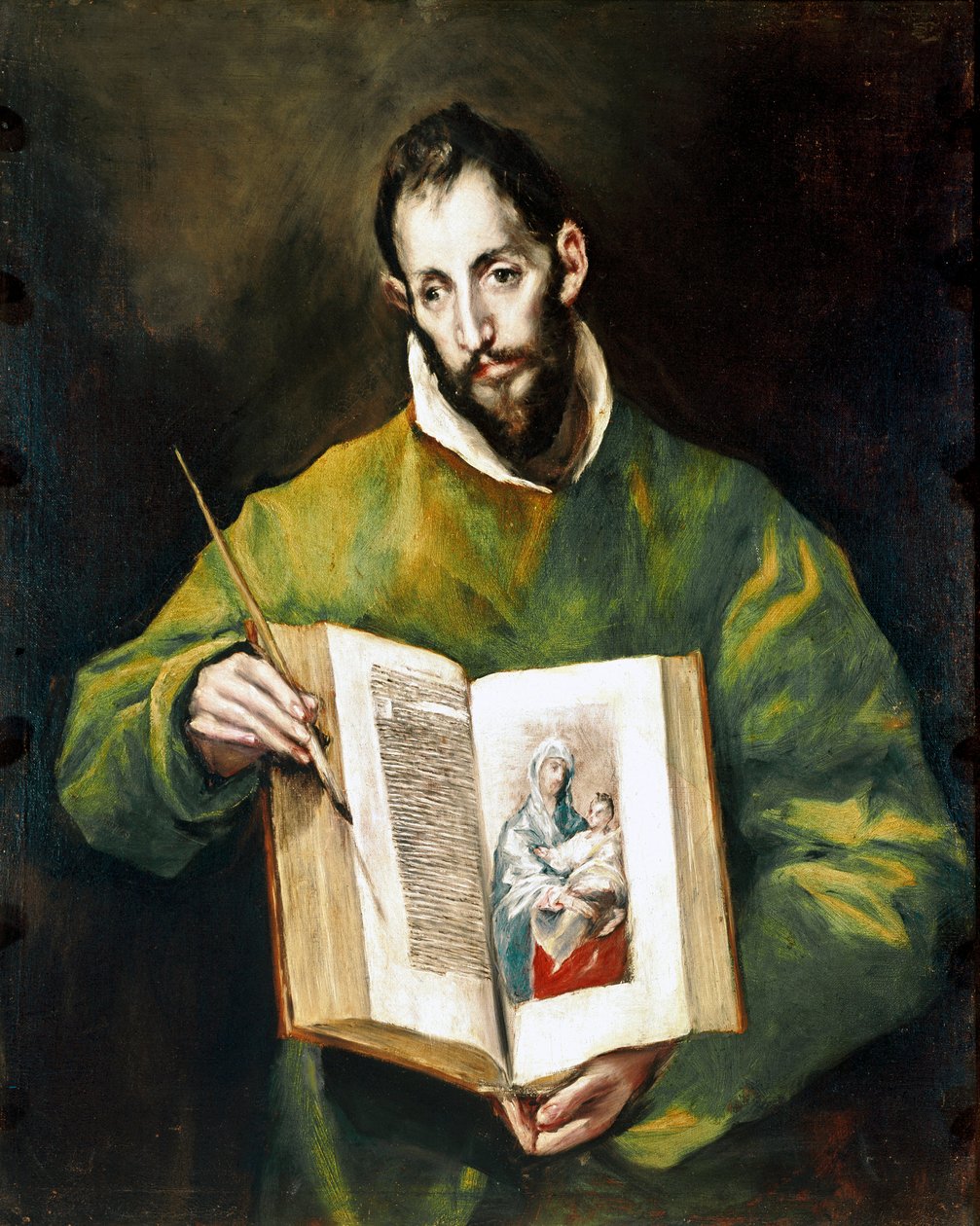 Apostolat ved katedralen i Toledo: Apoter Saint Luke Evangelist. Maleri av Domenikos Theotokopoulos dit El Greco (1540-1614) av El Greco