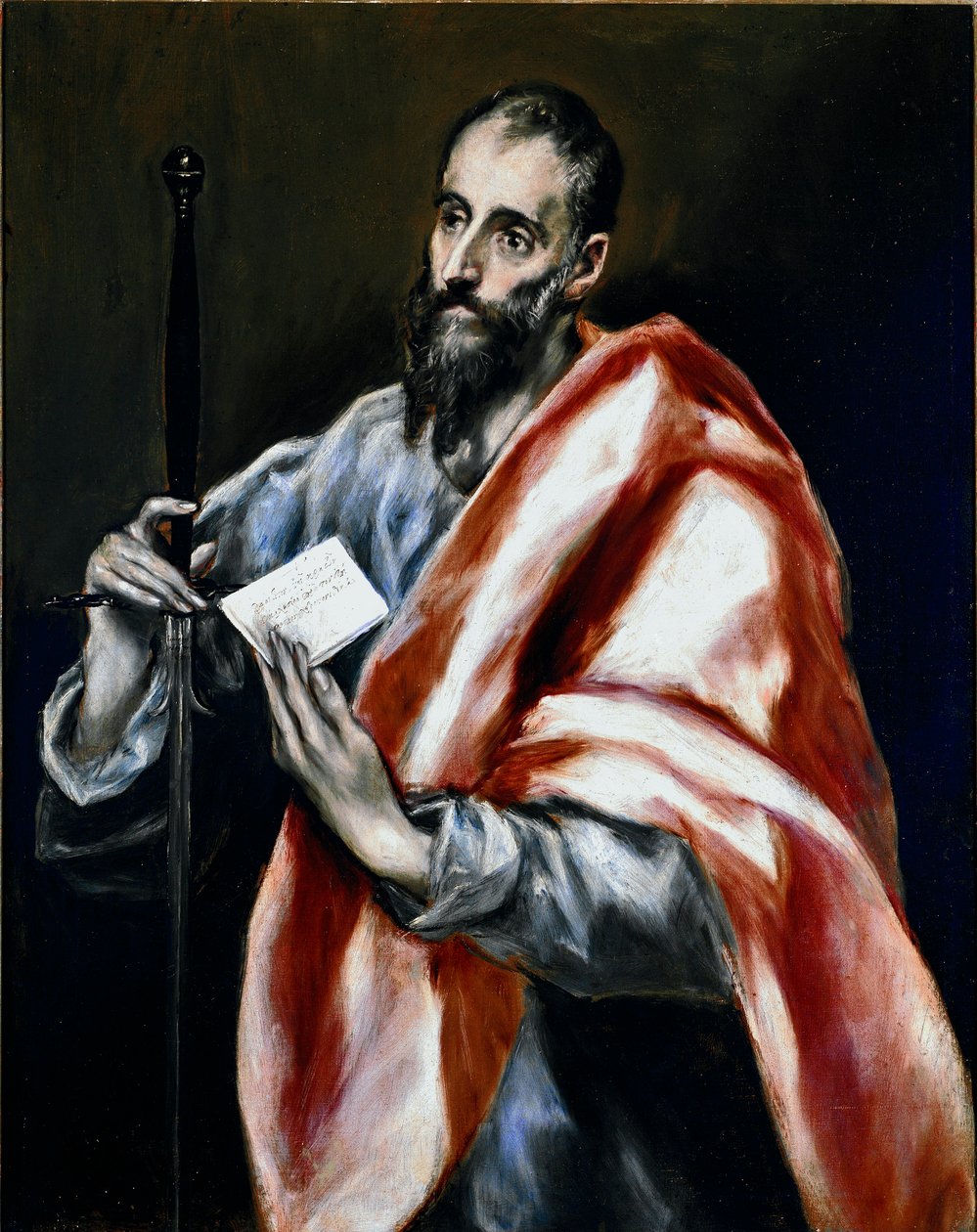Apotre Saint Paul. Maleri av Domenikos Theotokopoulos dit El Greco (1540-1614) av El Greco