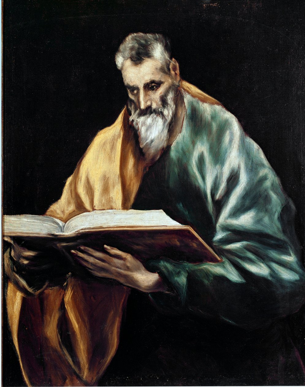 Apotre Saint Simon. Maleri av Domenikos Theotokopoulos dit El Greco (1540-1614) av El Greco