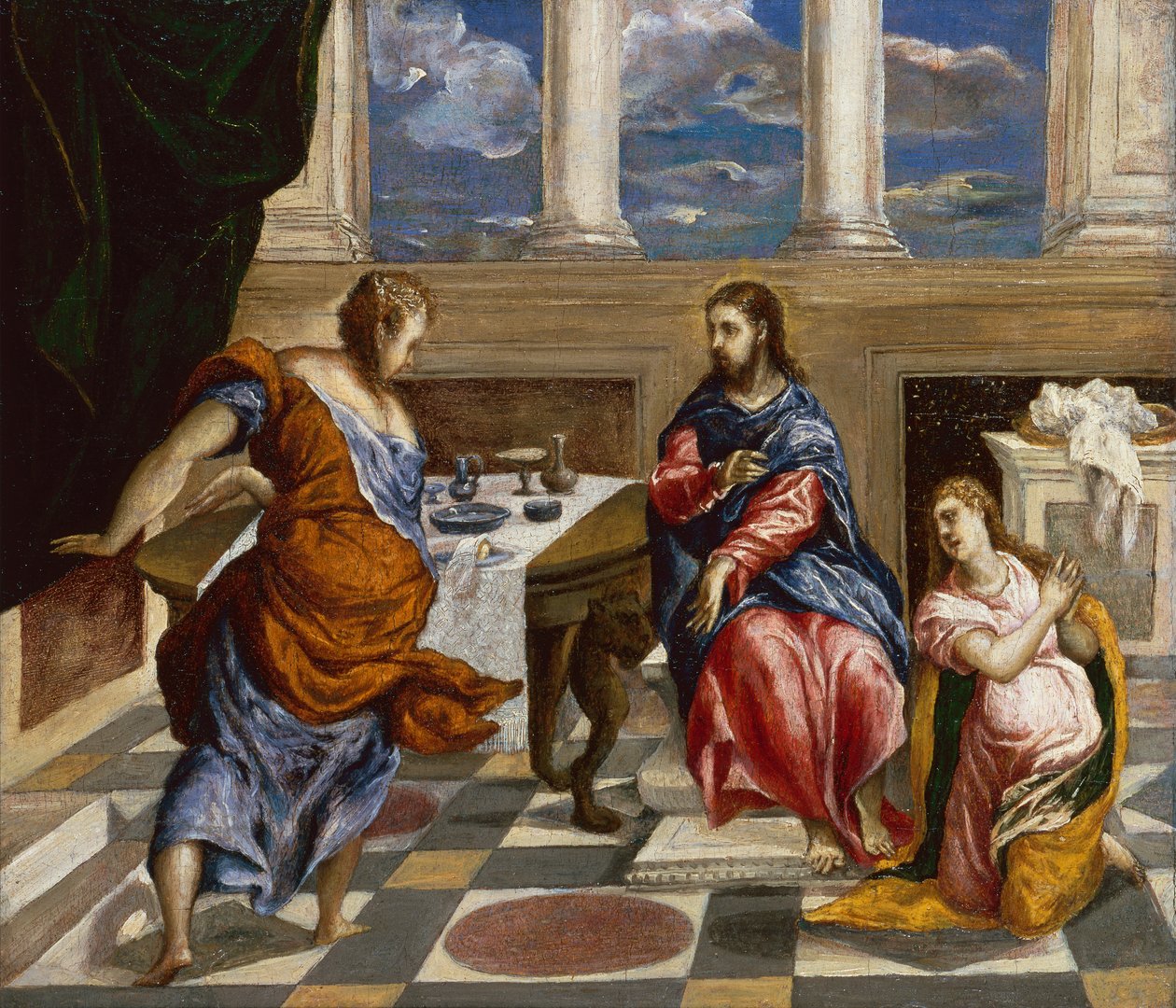 Kristus i huset til Marta og Maria av El Greco