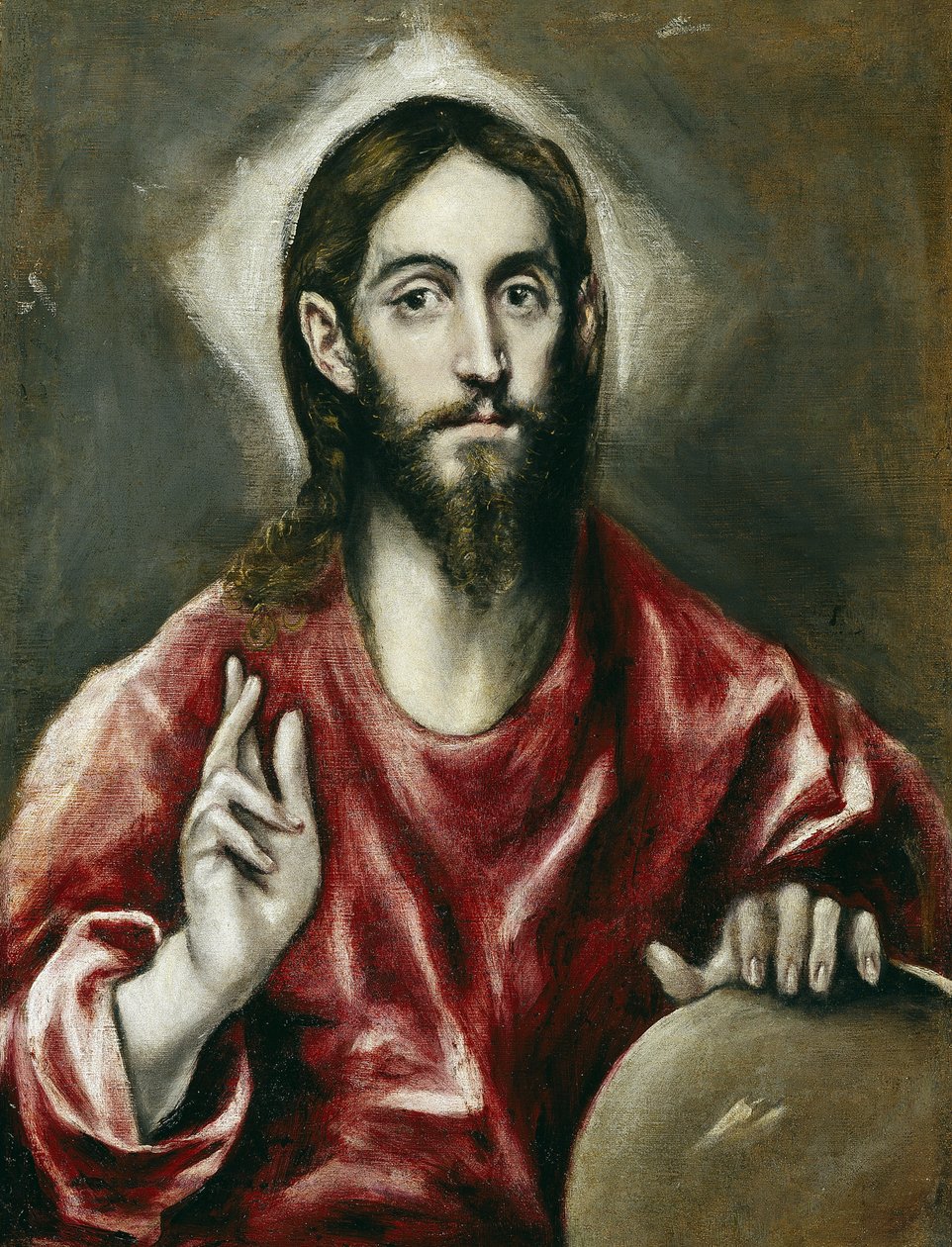 ""Le sauveur du monde"" - Salvator Mundi (Verdens frelser) - El Greco, Dominico (1541-1614) - 1608-1614 - Olje på lerret - 72x55 cm - Museo del Prado, Madrid av El Greco