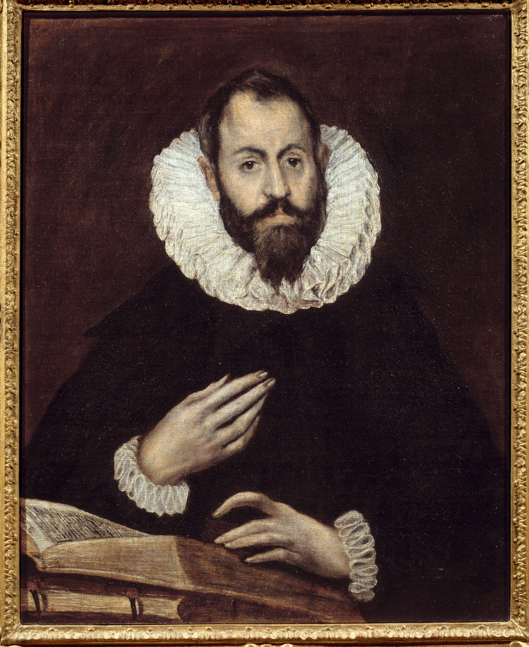 Mannsportrett. Maleri av Domenikos Theotokopoulos dit El Greco (1541-1614), rundt 1600-1610. Olje på lerret. Amiens, Musee De Picardie - Portrett av en mann. Maleri av Domenikos Theotokopoulos kalt El Greco (1541-1614), rundt 1600-1610. Olje på lerret. Pi av El Greco