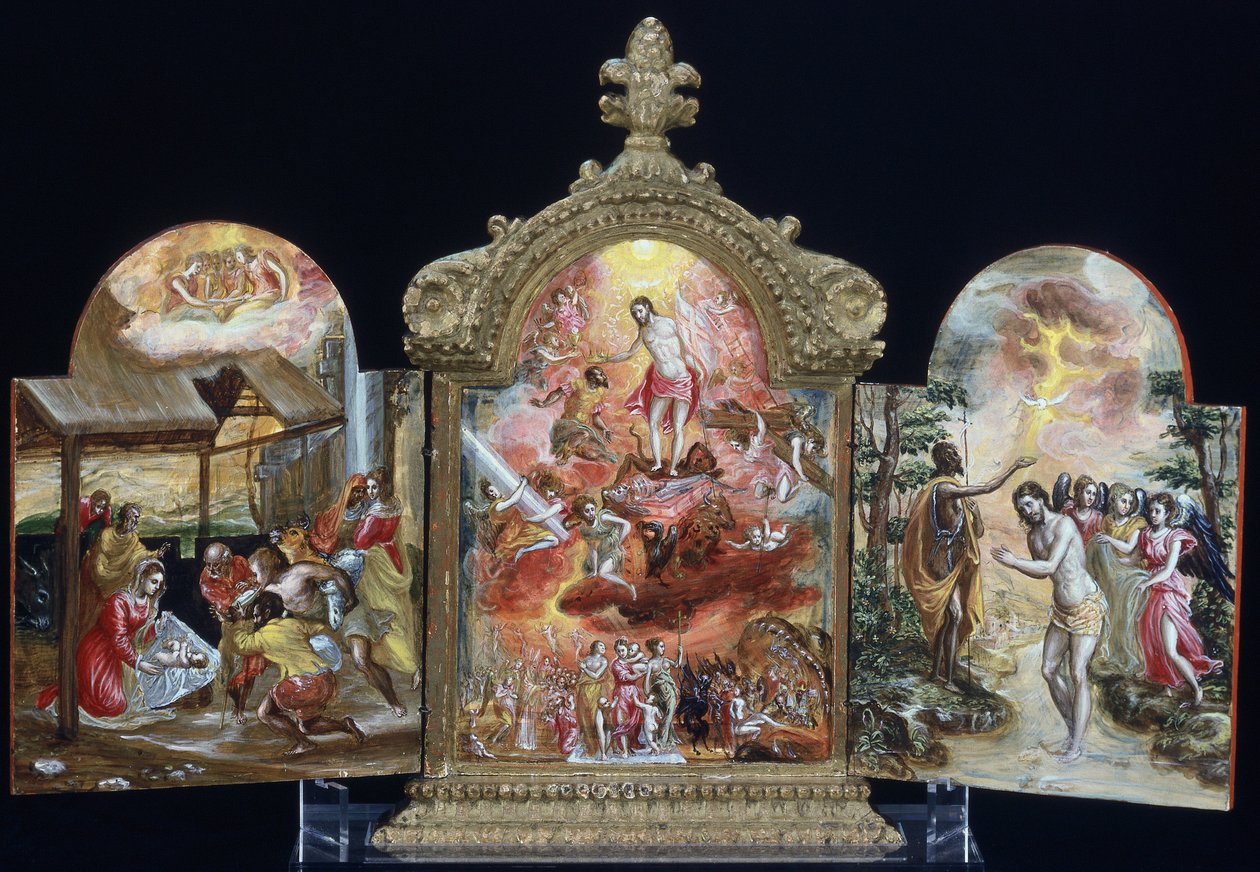 Bærbart alter (tempera på tre) av El Greco