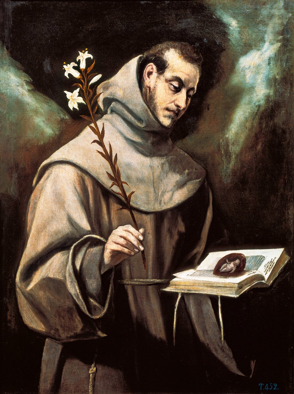 Portrett av Saint Anthony av Padua av El Greco