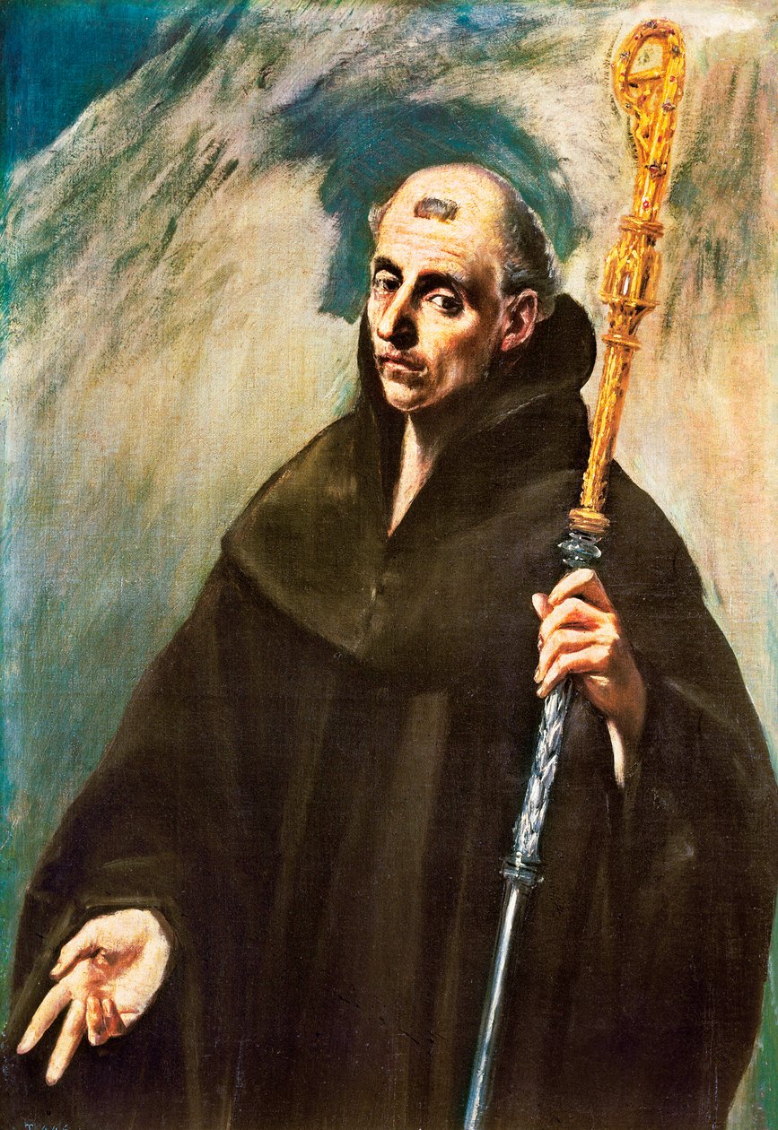 Portrett av Saint Benedict of Nursia av El Greco