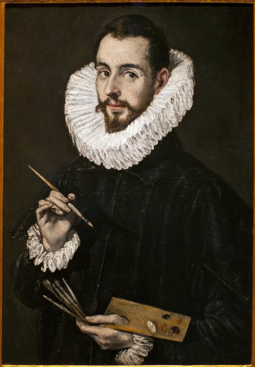 Portrett av malerens sønn, Jorge Manuel. Maleri av Domenico Theothocopoulos, kjent som El Greco (1541-1614), olje på lerret, ca. 1600. Museum of Fine Arts i Sevilla, Spania. av El Greco