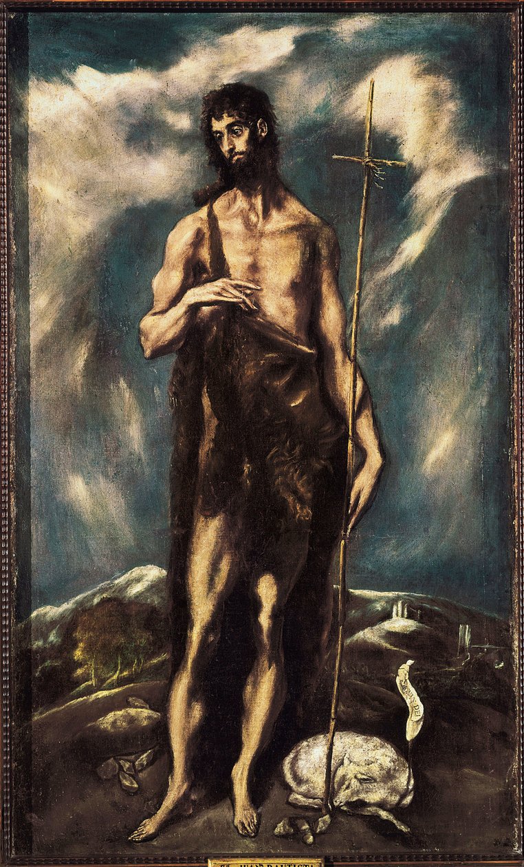 Døperen Johannes, ca. 1600-05 (olje på lerret) av El Greco