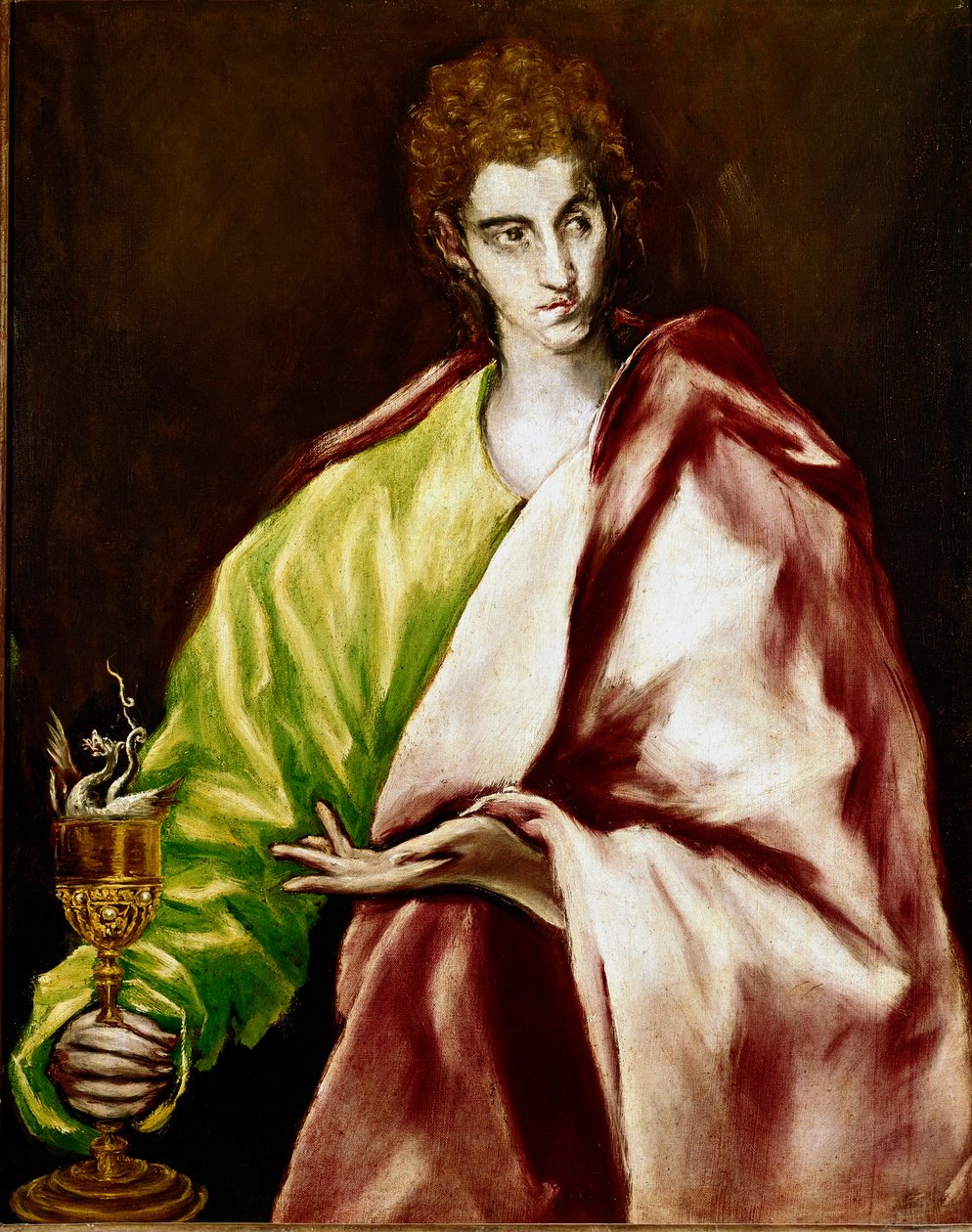 The Apotra Saint John the Evangelist Painting by Domenikos Theotokopoulos dit El Greco (1540-1614) av El Greco
