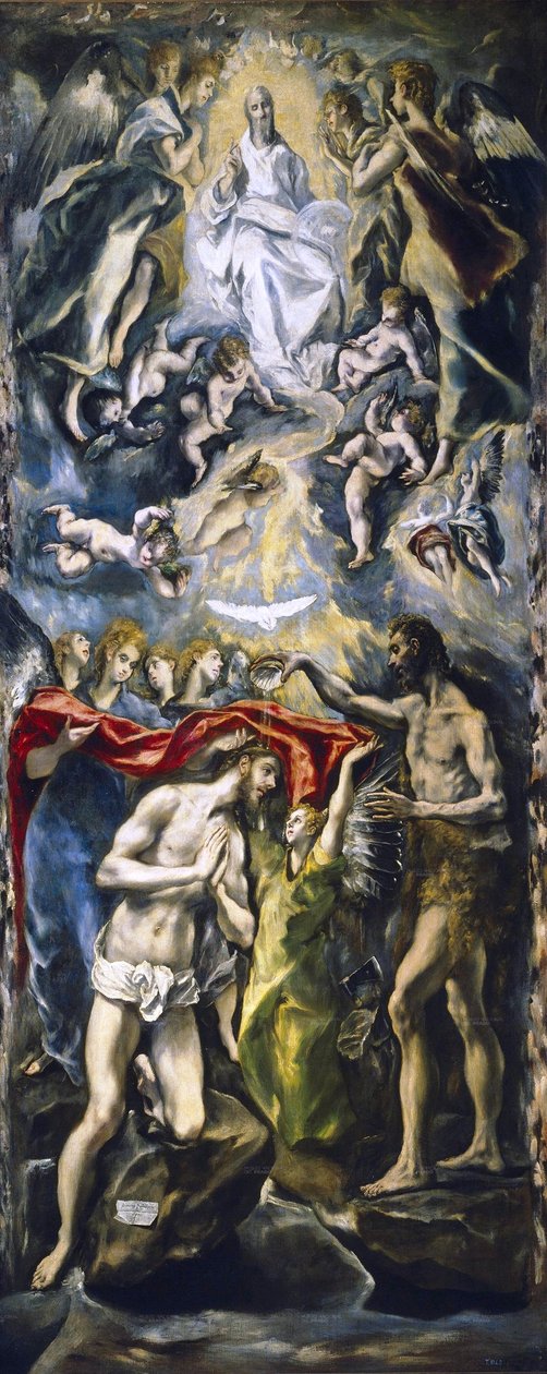 The Baptism of Christ, ca. 1597 (olje på lerret) av El Greco