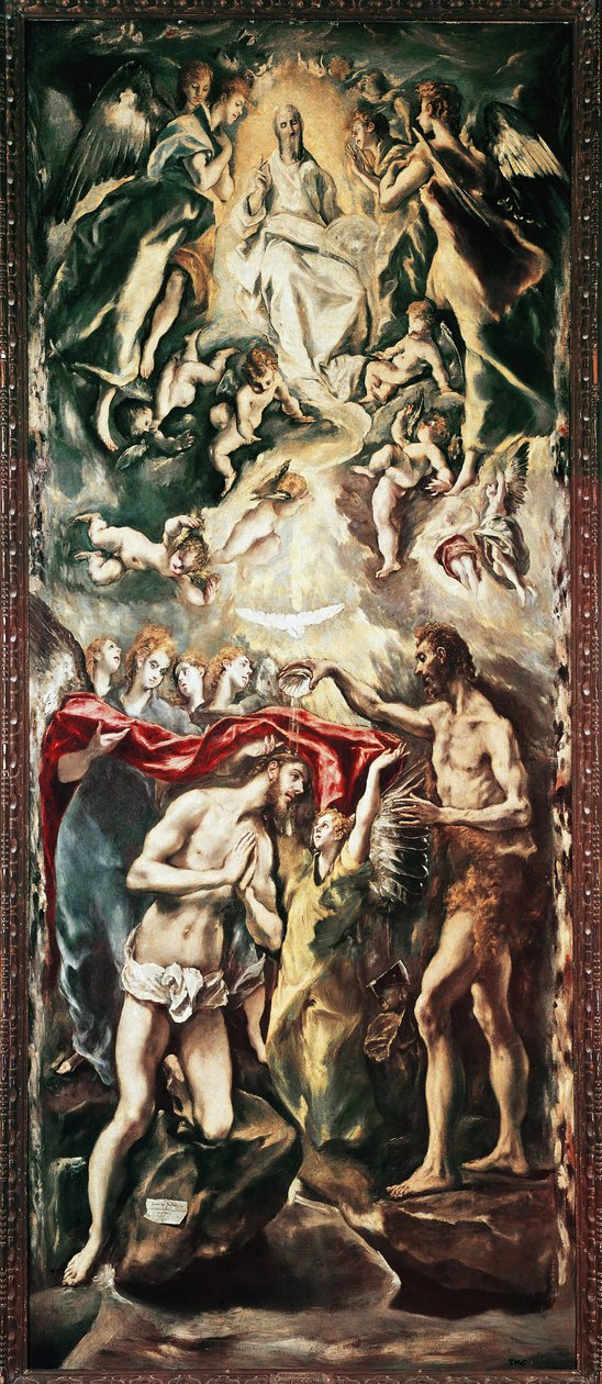 Kristi dåp (olje på lerret av El Greco