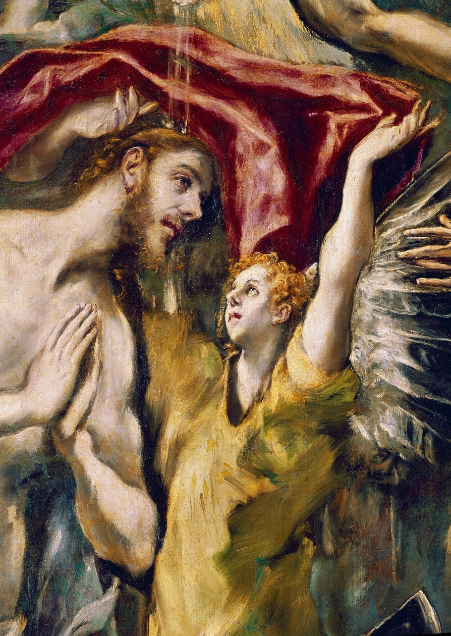 Kristi dåp, detalj (olje på lerret av El Greco