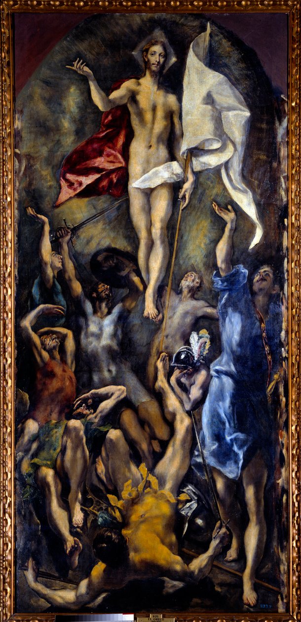 Kristi oppstandelse. Maleri av Domenikos Theotokopoulos Dit El Greco (1540-1614) av El Greco