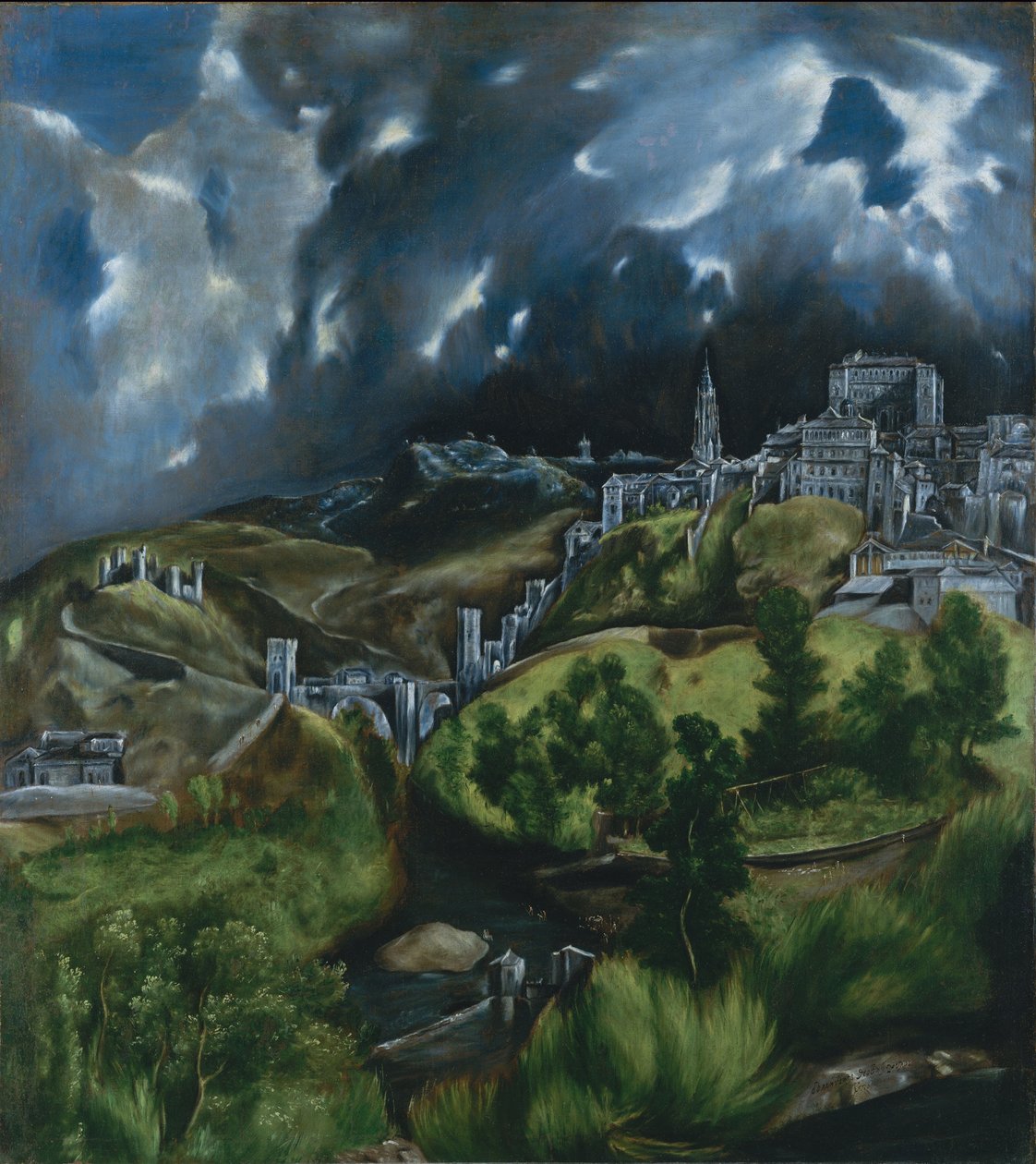 Utsikt over Toledo, ca. 1597-99 (olje på lerret) av El Greco