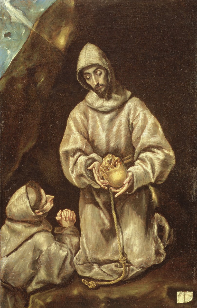 Munk i meditasjon av El Greco