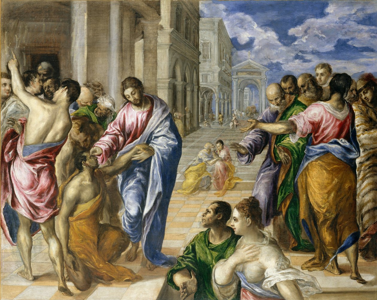 Kristus helbreder de blinde, ca. 1570 av El Greco