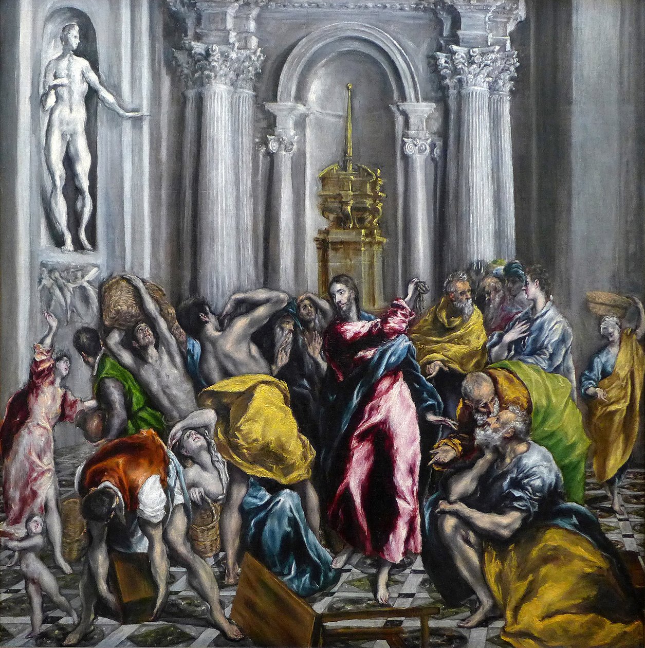 Kristus driver kjøpmennene fra tempelmaleriet av El Greco