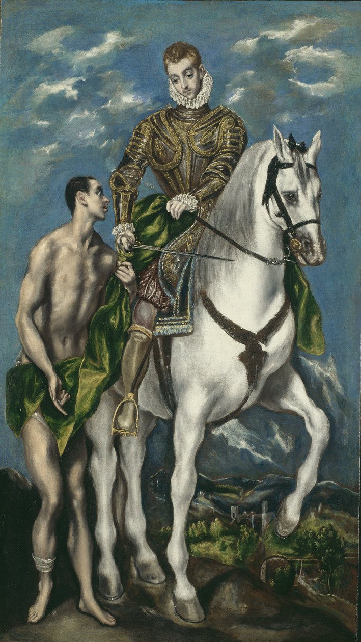 Saint Martin og tiggeren, 1597-1600 av El Greco