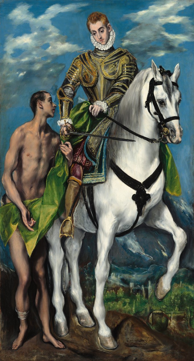 Saint Martin og tiggeren, 15971599. av El Greco