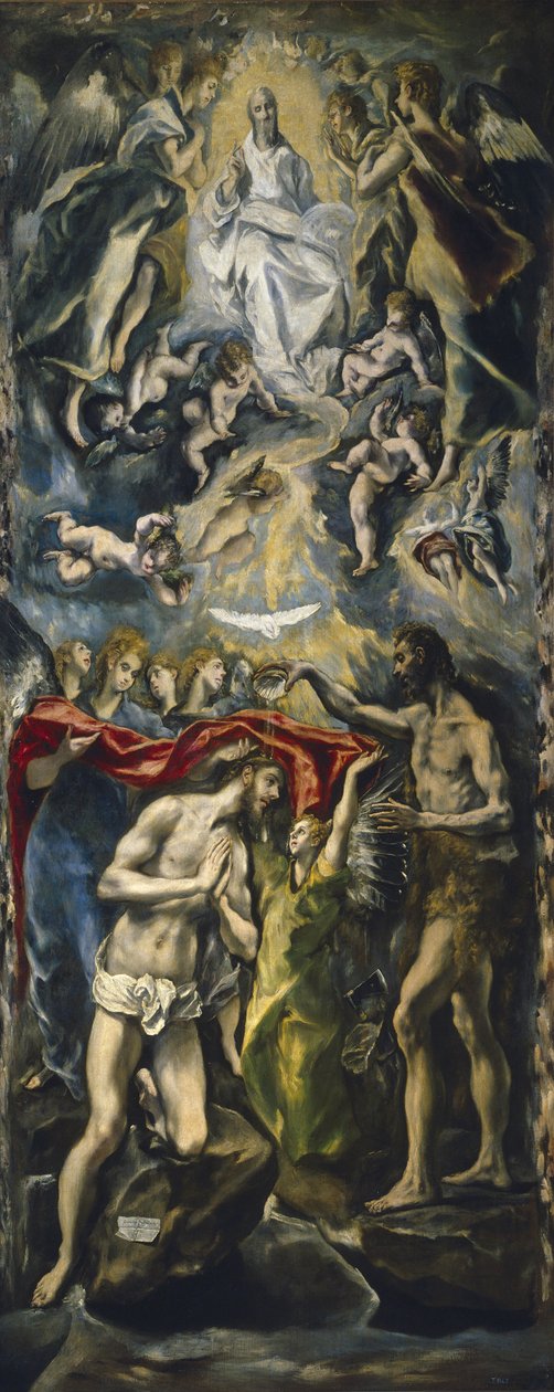 Kristi dåp, 1597-1600 av El Greco