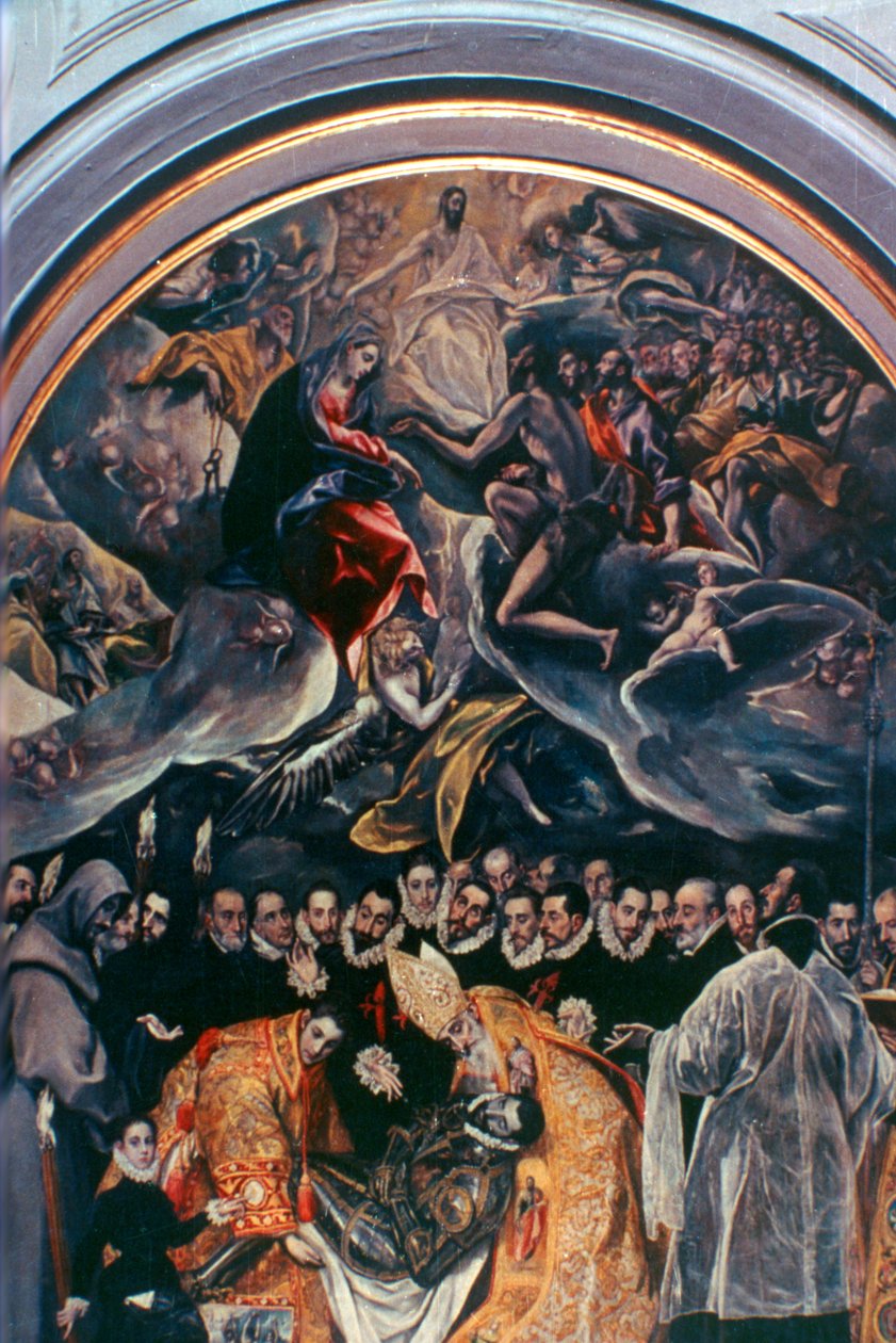 Begravelsen av grev Orgaz detalj, 1586-1588 av El Greco