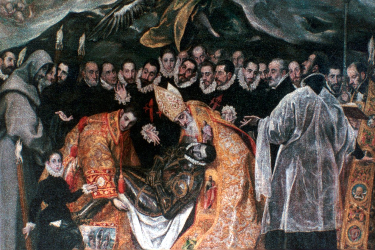 Begravelsen av grev Orgaz detalj, 1586-1588 av El Greco