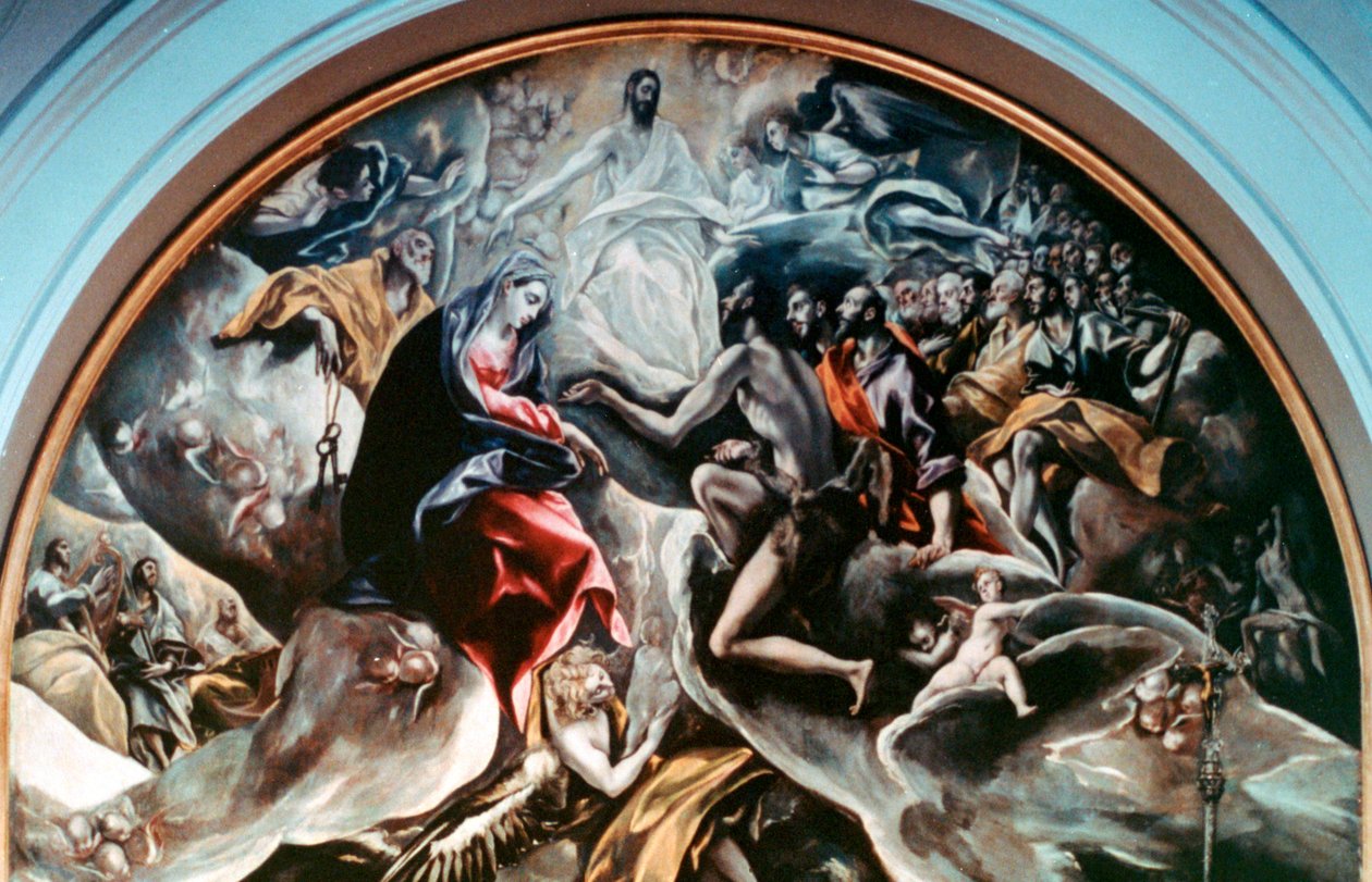 Begravelsen av grev Orgaz detalj, 1586-1588 av El Greco