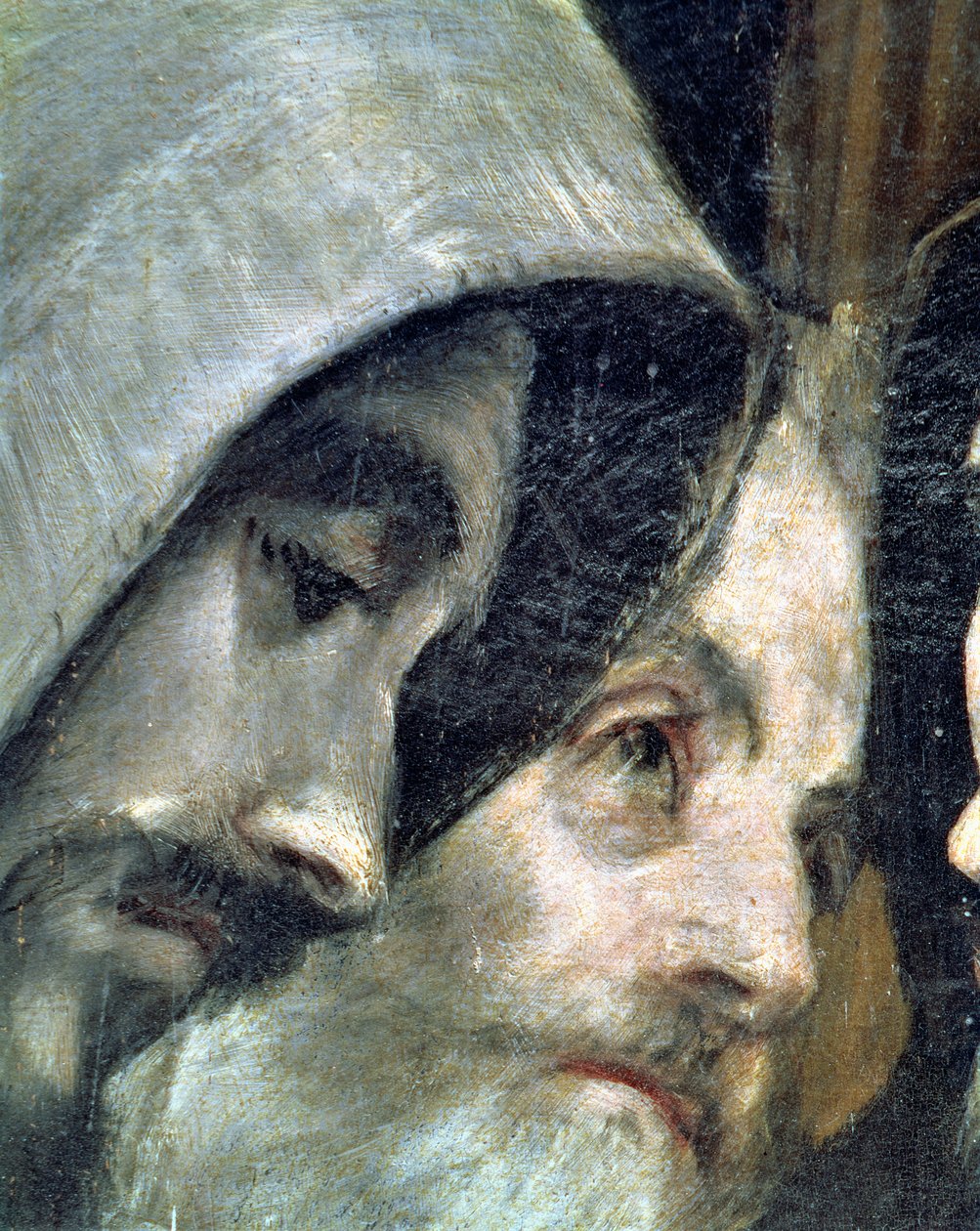 The Burial of Count Orgaz, fra en legende fra 1323, detalj av franciskanerne, 1586-88 olje på lerret detalj av 44240 av El Greco