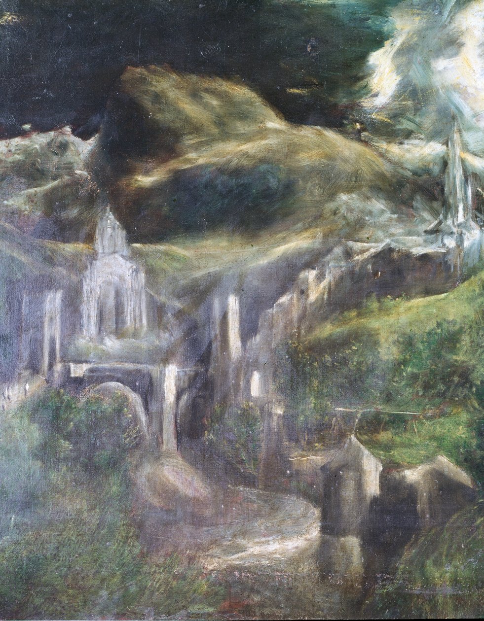 Den ubesmittede unnfangelsesdetaljen til Toledo 1607-13 olje på lerret se 90015 av El Greco