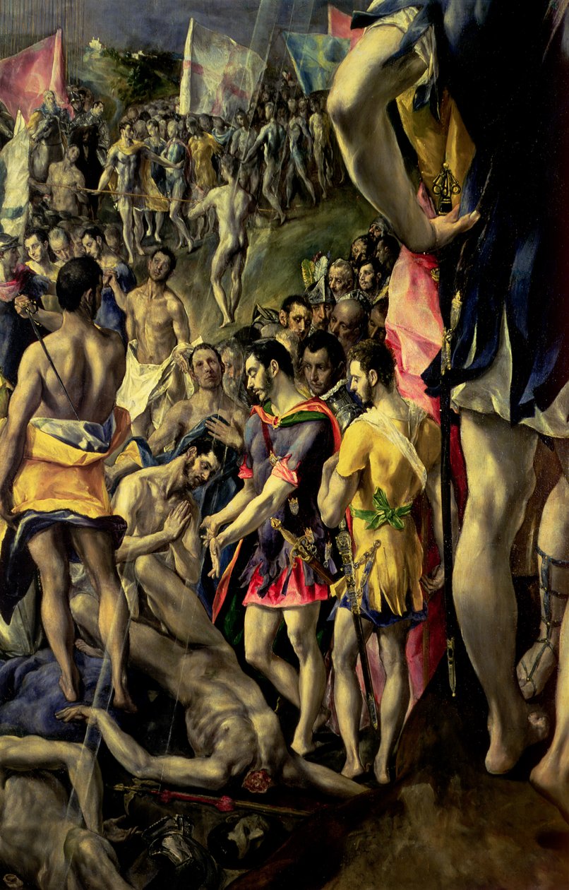 The Martyrdom of St. Maurice, 1580-83 (detalj av 90011) av El Greco