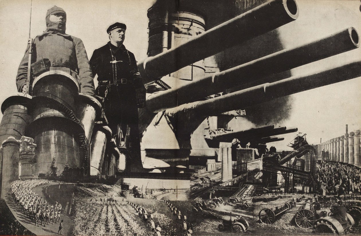 Den røde hæren. Illustrasjon fra USSR Builds Socialism, 1933. av Eliezer Markowich Lissitzky