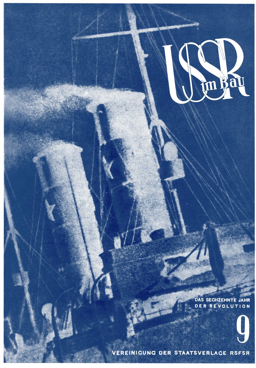 USSR i konstruksjon. Omslagsdesign, 1933-1934 av Eliezer Markowich Lissitzky