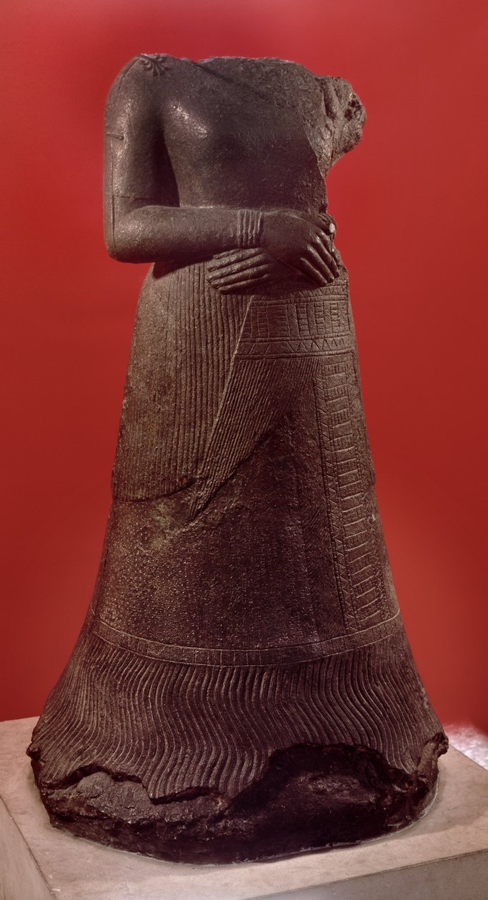 Statue av Napirasu, kona til Elamit-kongen Untash-Napirisha, ca. 1340-1300 f.Kr. (bronse og kobber) av Elamite