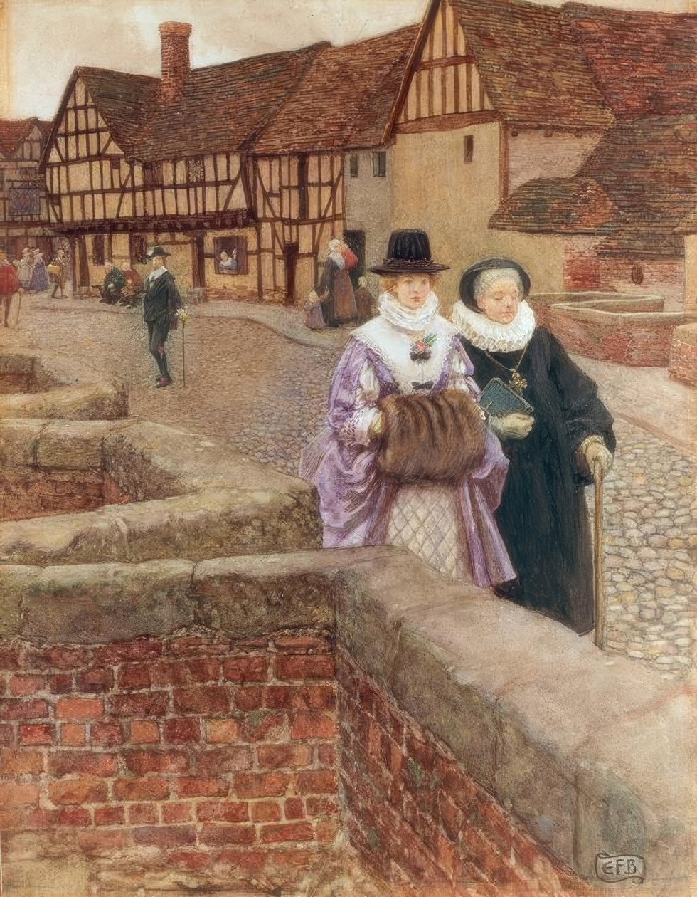Jeg så henne gå forbi / Og likevel elsker jeg henne til jeg dør av Eleanor Fortescue Brickdale
