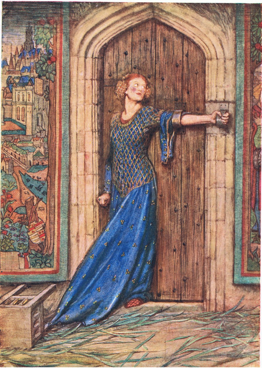 Kate Barless: The Kings Tragedy: Og ingen bar men armen min hadde jeg (litho) av Eleanor Fortescue Brickdale