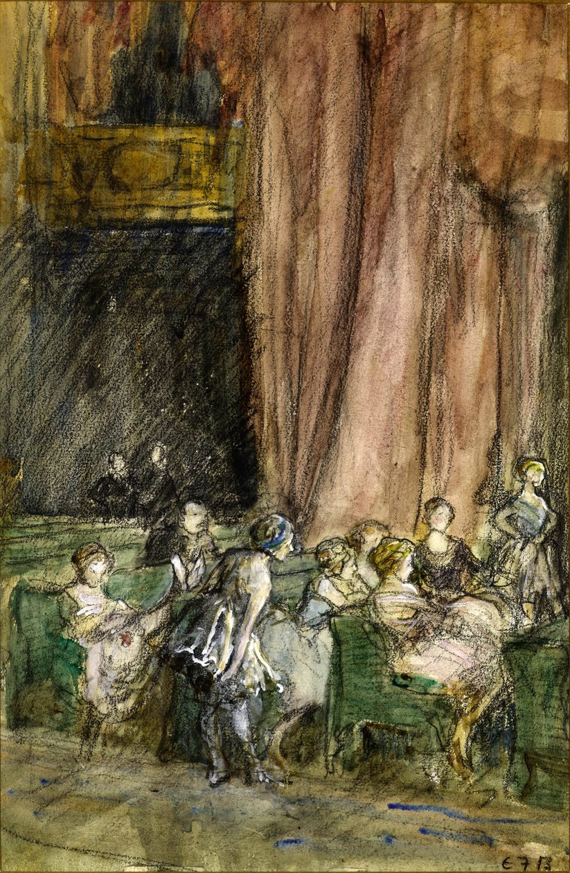 Prøver, ca. 1912 (akvarell på papir) av Eleanor Fortescue Brickdale