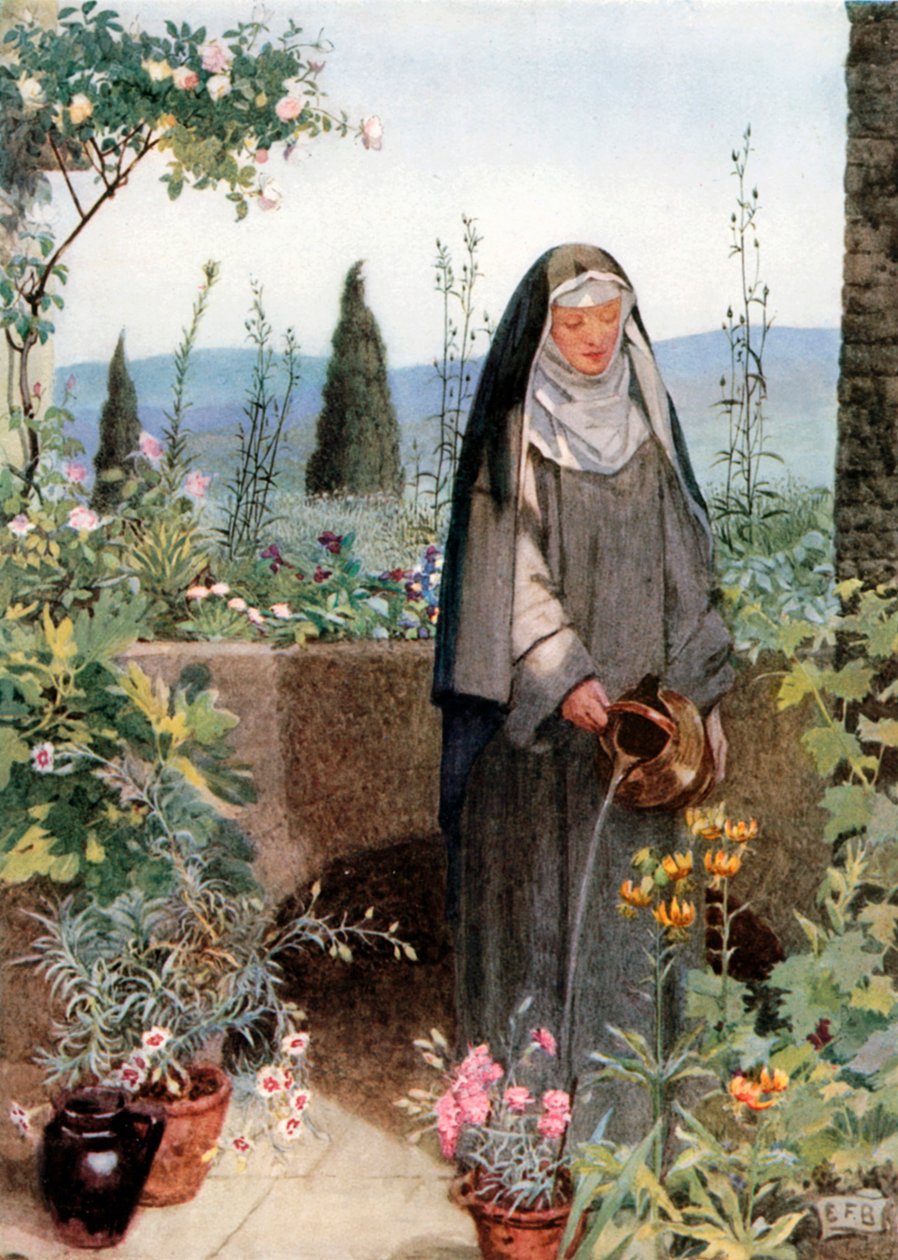 St. Clare (fargelitografi) av Eleanor Fortescue-Brickdale