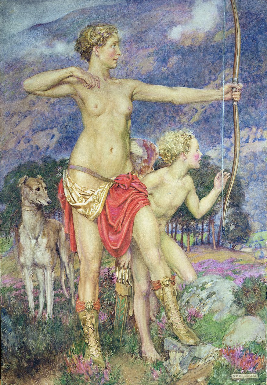 Pilen (akvarell på papir) av Eleanor Fortescue Brickdale