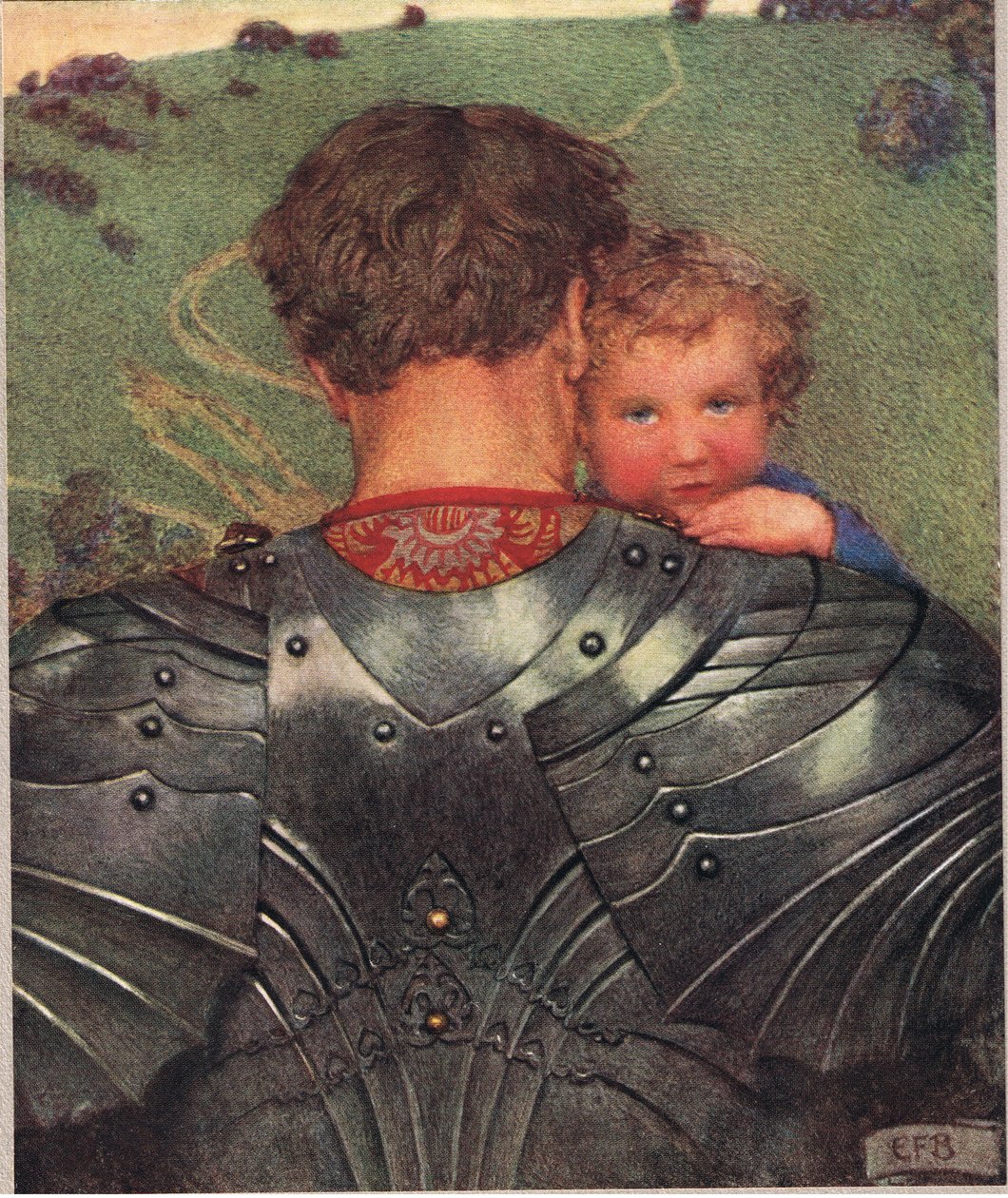 En søt vuggevise, illustrasjon fra "The Book of Old English Songs and Ballads" av Eleanor Fortescue Brickdale