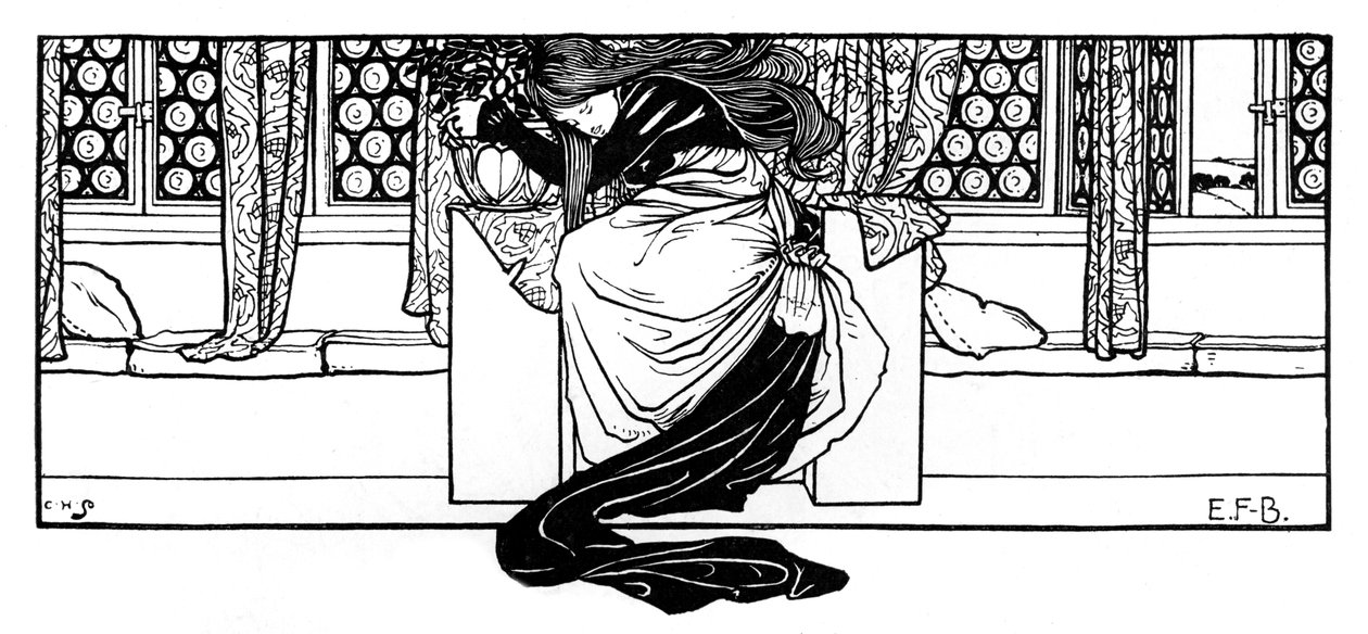 En kvinne som sover i en stol, 1898. av Eleanor Fortescue Brickdale