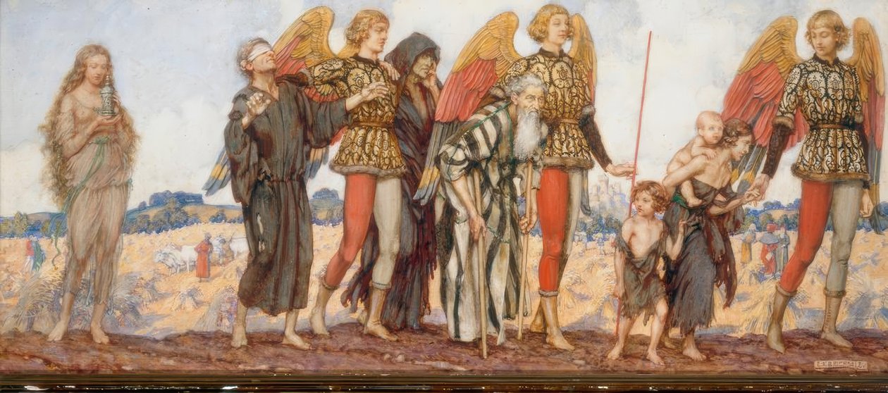 Engler som leder de fattige av Eleanor Fortescue Brickdale