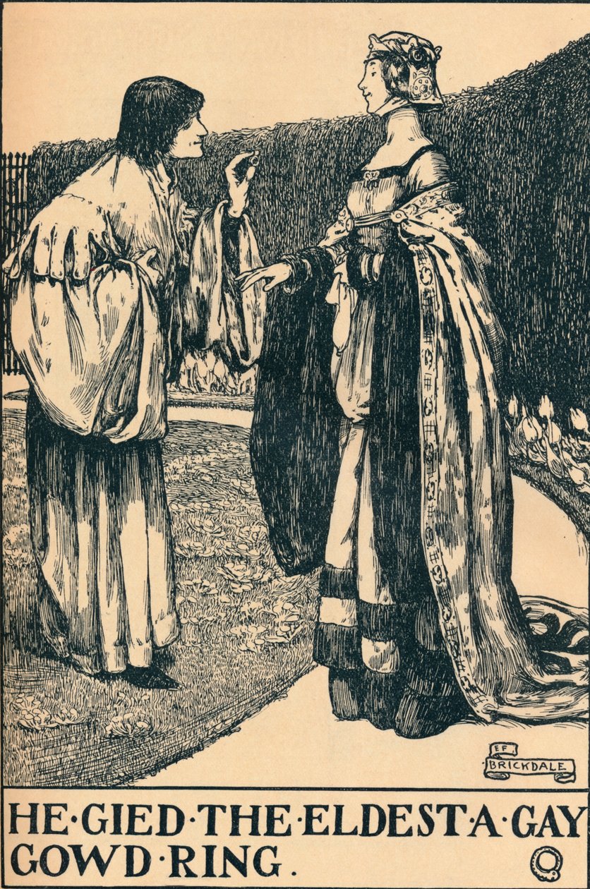 illustrasjon til The Twa Sisters o Binnorie, c1900 av Eleanor Fortescue Brickdale