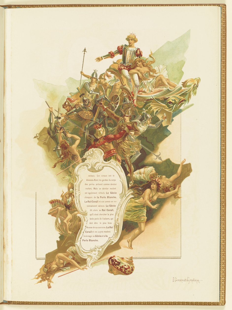 Program for balletten La Perle av Marius Petipa og Riccardo Drigo, 1896. av Elena Petrovna Samokish Sudkovskaya